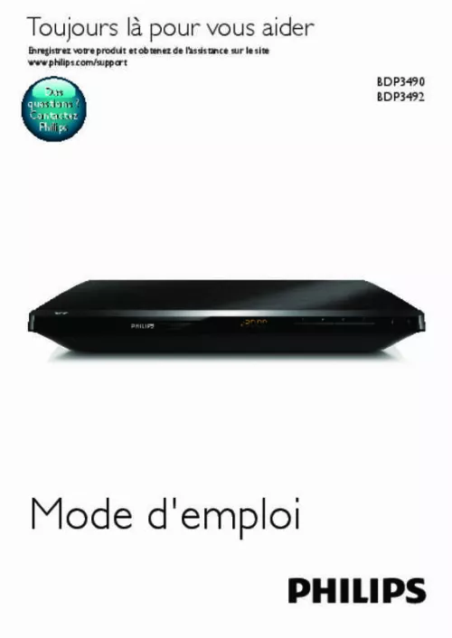 Mode d'emploi PHILIPS BDP3492