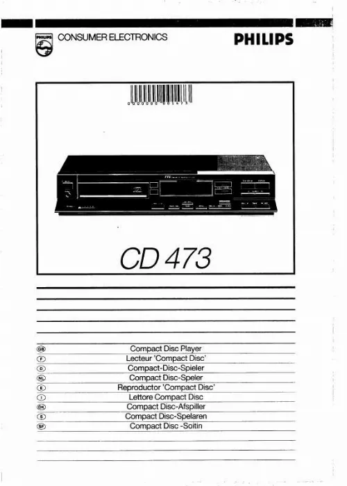 Mode d'emploi PHILIPS CD473