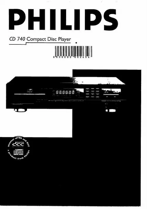 Mode d'emploi PHILIPS CD740