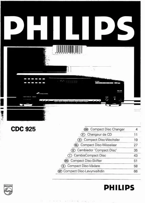 Mode d'emploi PHILIPS CDC925-20S