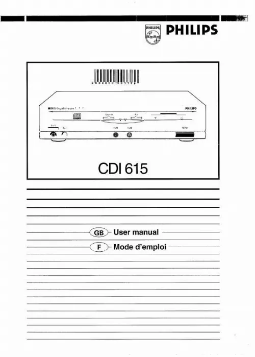 Mode d'emploi PHILIPS CDI615