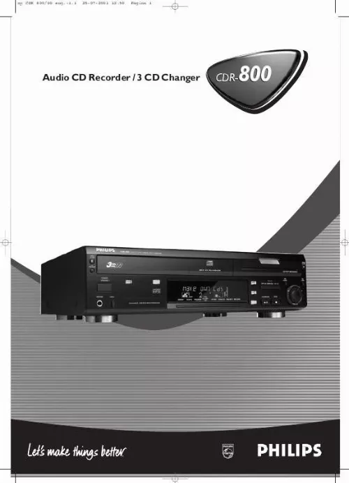 Mode d'emploi PHILIPS CDR802-00S