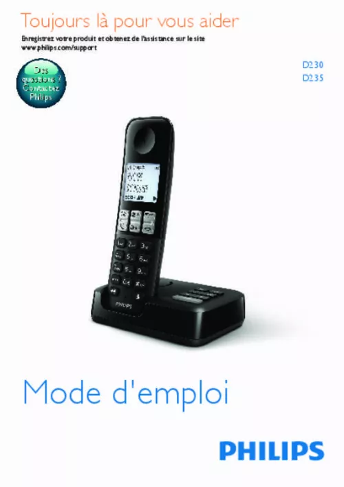 Mode d'emploi PHILIPS D2351W/FR