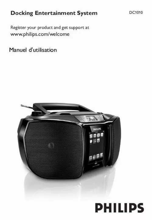 Mode d'emploi PHILIPS DC1010