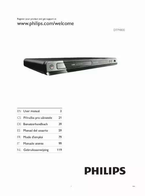 Mode d'emploi PHILIPS DTP4800