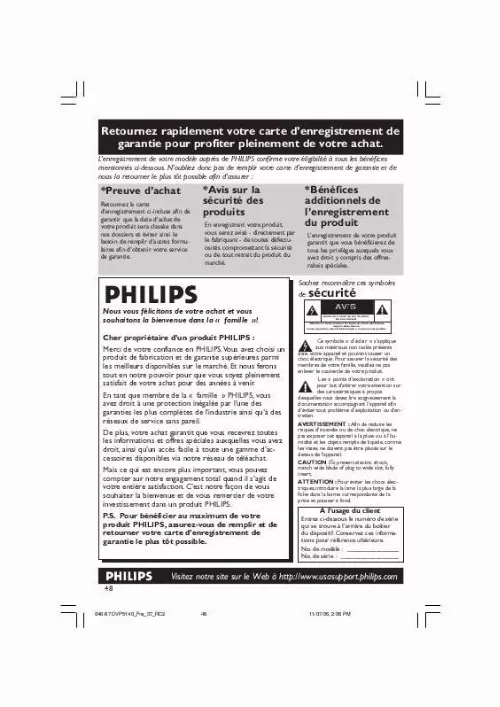 Mode d'emploi PHILIPS DVP5140-37B