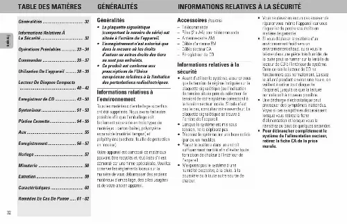 Mode d'emploi PHILIPS FR-FW910RCD