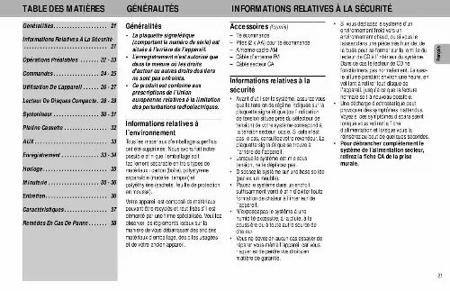 Mode d'emploi PHILIPS FW306