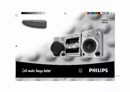 Mode d'emploi PHILIPS FW555C