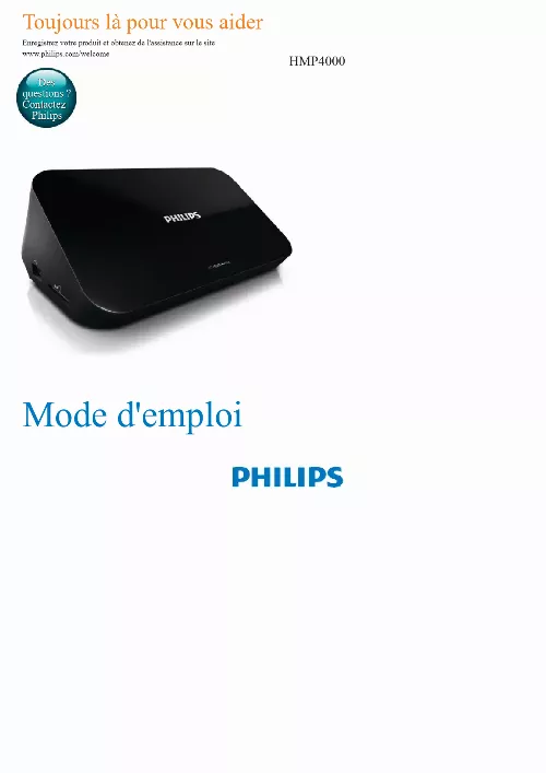 Mode d'emploi PHILIPS HMP4000