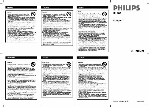 Mode d'emploi PHILIPS HP4800