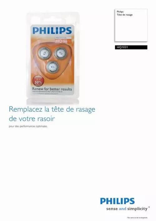 Mode d'emploi PHILIPS HQ1031