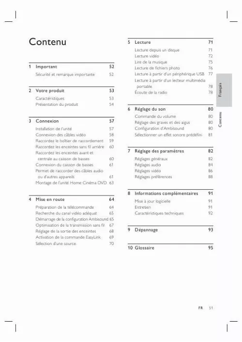 Mode d'emploi PHILIPS HTS9810