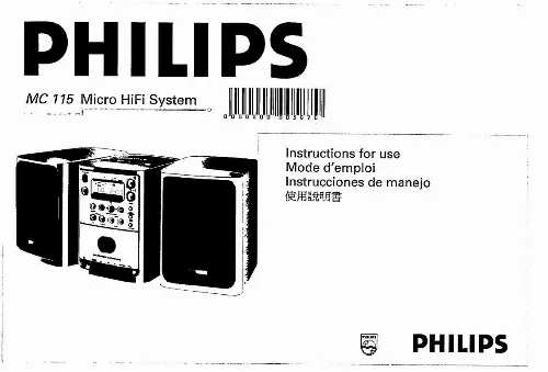 Mode d'emploi PHILIPS MC115