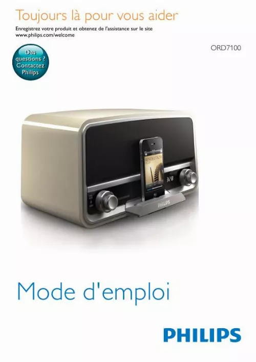 Mode d'emploi PHILIPS ORD7100C