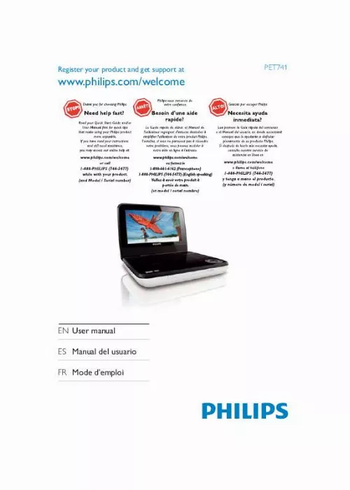 Mode d'emploi PHILIPS PET741