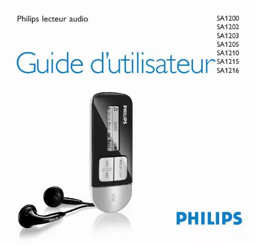 Mode d'emploi PHILIPS SA1210-37B