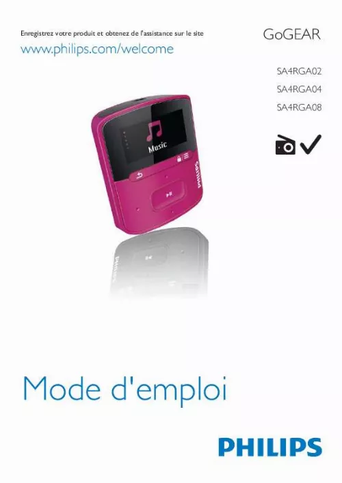 Mode d'emploi PHILIPS SA4RGA04