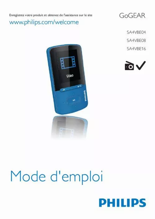 Mode d'emploi PHILIPS SA4VBE04RF/12