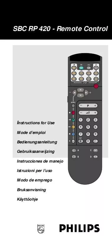 Mode d'emploi PHILIPS SBCRP420