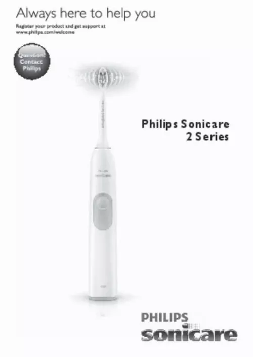 Mode d'emploi PHILIPS SONICARE 2 SERIES HX6201