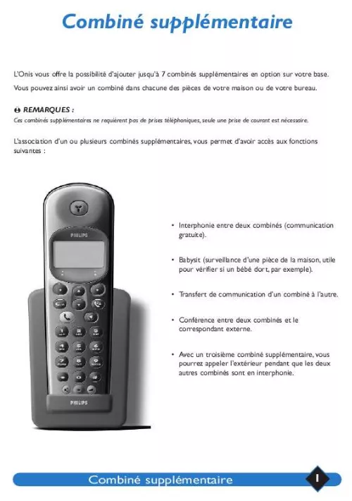 Mode d'emploi PHILIPS TD6736/BB199P