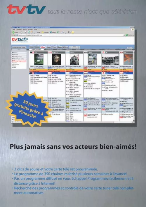 Mode d'emploi PINNACLE TVTV