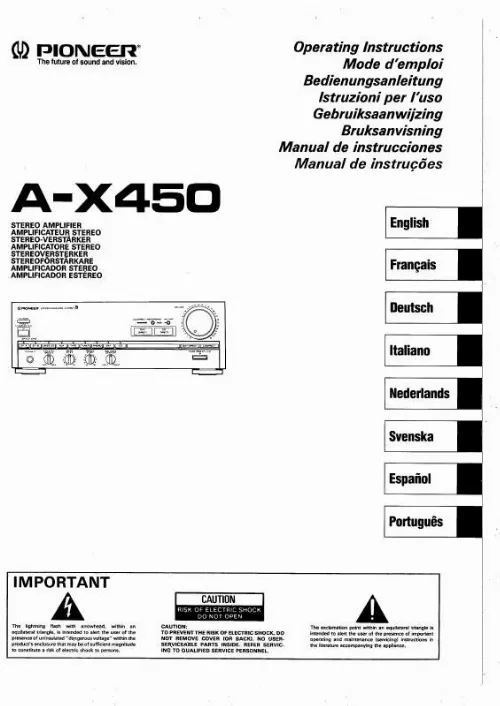 Mode d'emploi PIONEER A-X450