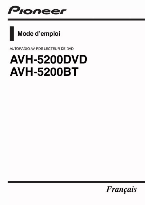 Mode d'emploi PIONEER AVH-5200DVD
