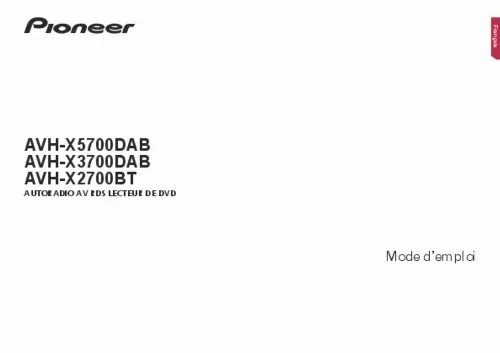 Mode d'emploi PIONEER AVH-X5700BT