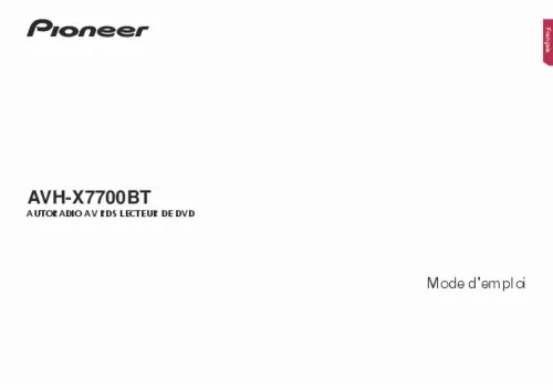Mode d'emploi PIONEER AVH-X7700BT