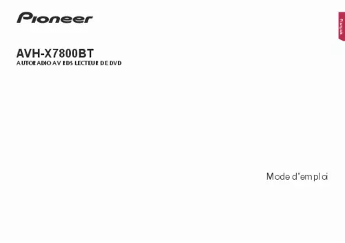 Mode d'emploi PIONEER AVH-X7800BT