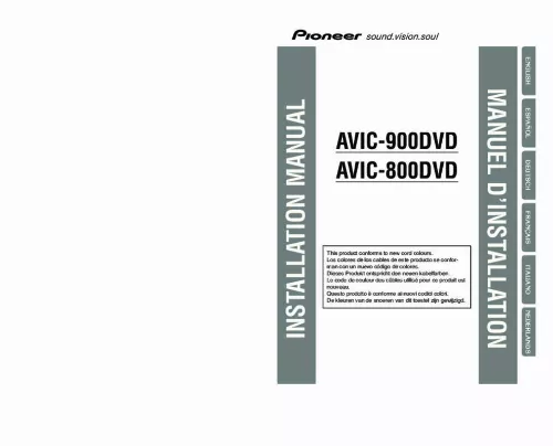Mode d'emploi PIONEER AVIC-800DVD