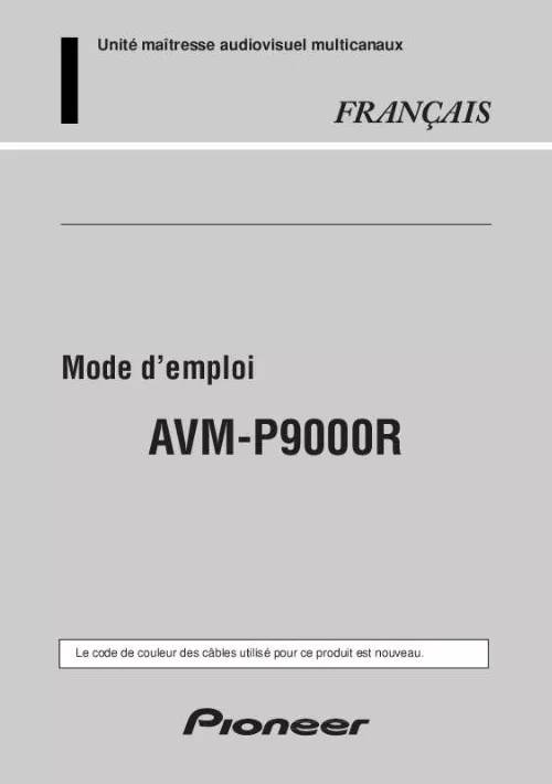 Mode d'emploi PIONEER AVM-P9000R