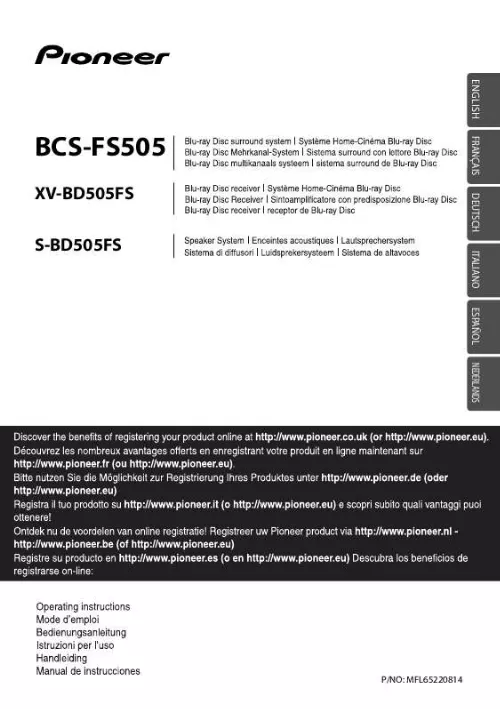 Mode d'emploi PIONEER BCS-FS505