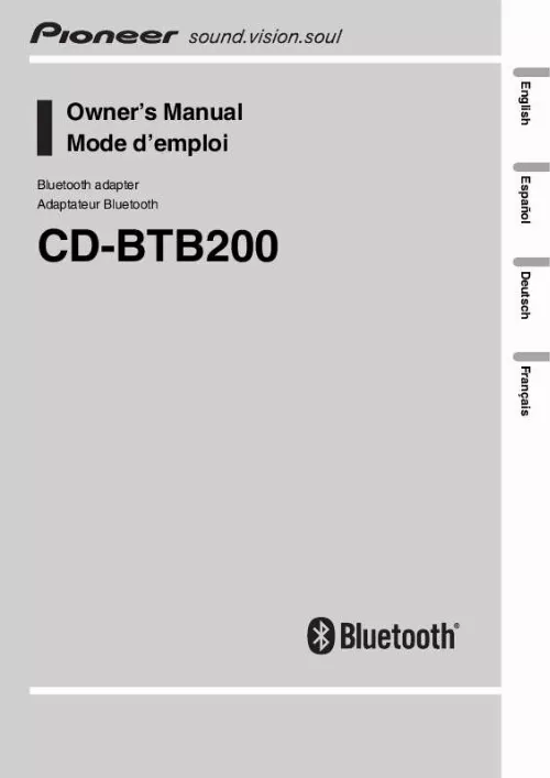 Mode d'emploi PIONEER CD-BTB200