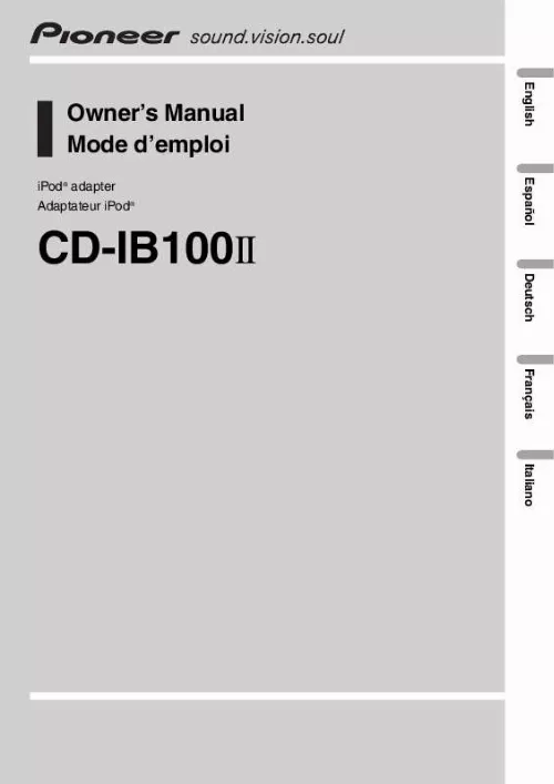 Mode d'emploi PIONEER CD-IB100 II