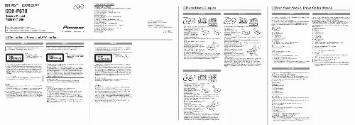 Mode d'emploi PIONEER CDX-P670