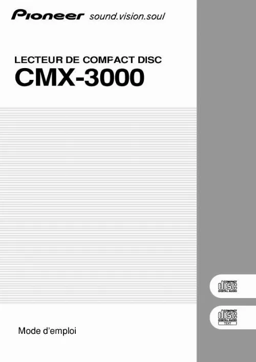Mode d'emploi PIONEER CMX-3000