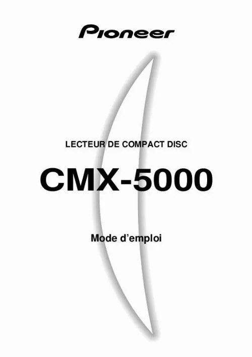 Mode d'emploi PIONEER CMX-5000