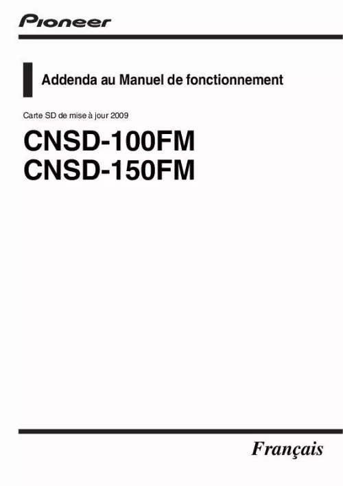 Mode d'emploi PIONEER CNSD-150FM