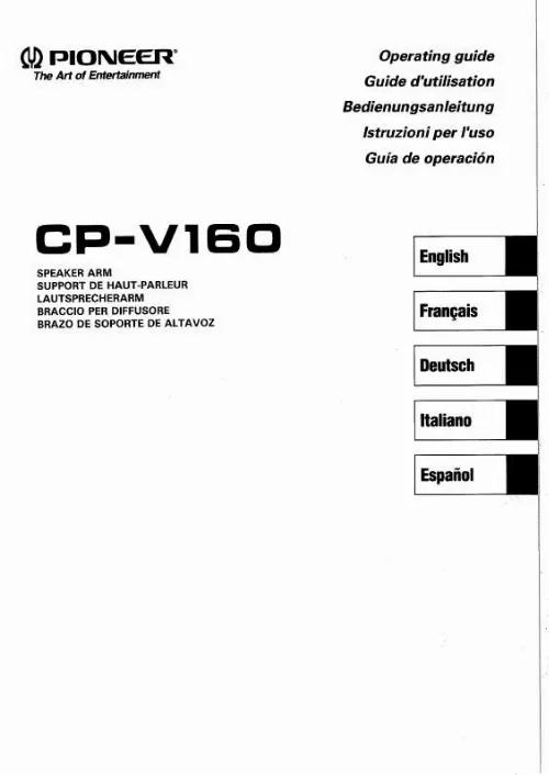 Mode d'emploi PIONEER CP-V160