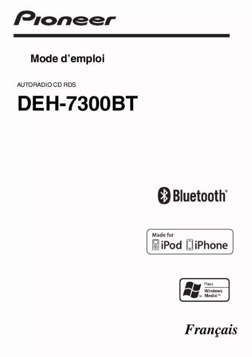 Mode d'emploi PIONEER DEH-7300BT