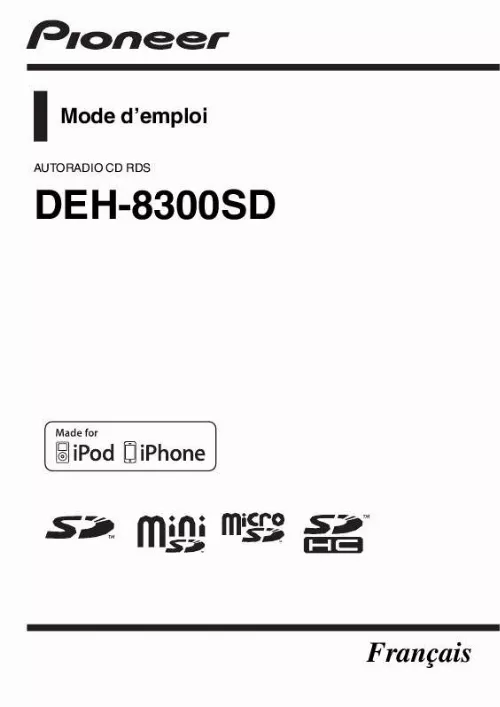 Mode d'emploi PIONEER DEH-8300SD