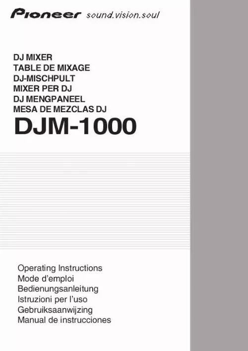 Mode d'emploi PIONEER DJM-1000