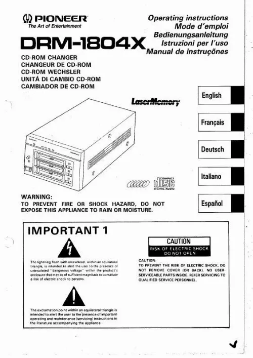 Mode d'emploi PIONEER DRM-1804X