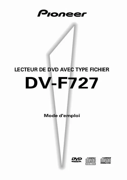 Mode d'emploi PIONEER DV-F727
