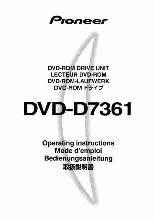 Mode d'emploi PIONEER DVD-D7361