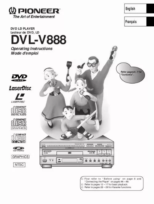 Mode d'emploi PIONEER DVL-V888