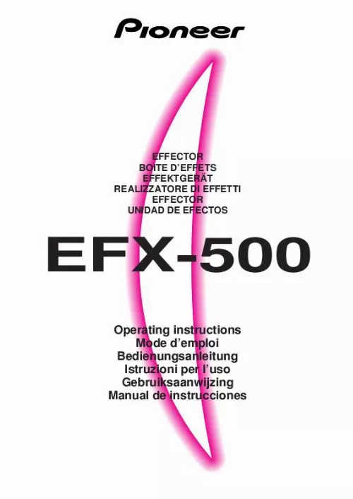 Mode d'emploi PIONEER EFX-500